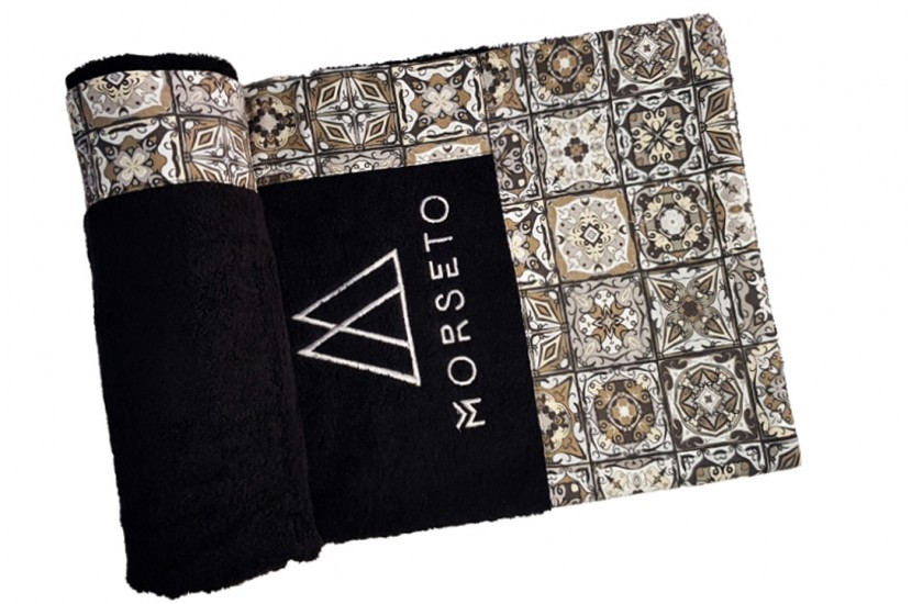 Πετσέτα Θαλάσσης MORSETO Luxury Black Square 145 x 80cm